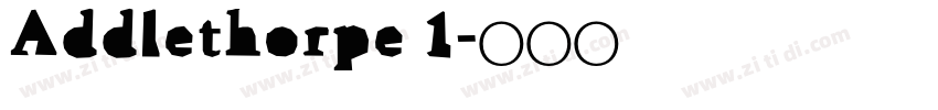 Addlethorpe 1字体转换
